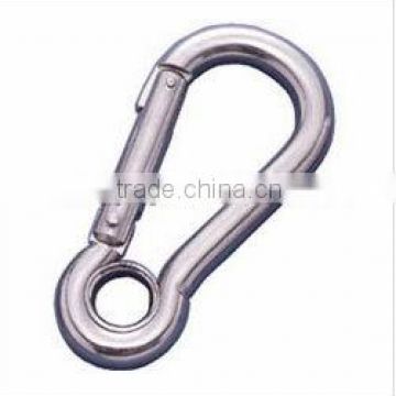 Stainless Steel Spring Snap Hook with Eyelet 304 / 316