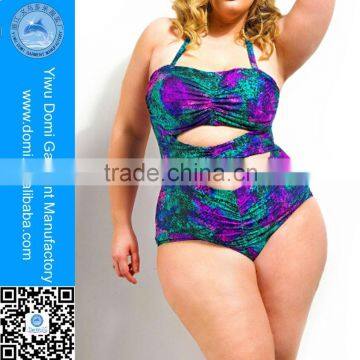 Printing snake pattern L-XXXL girl monokini plus size sexy bikini girl swimwear photos