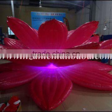 red Decorative Inflatable Flower with Light