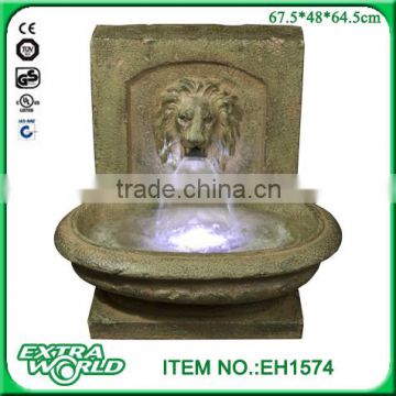 fiberglass artificial garden lion water fountains