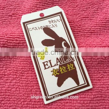 Custom clothing label tags,printing price tag for garment
