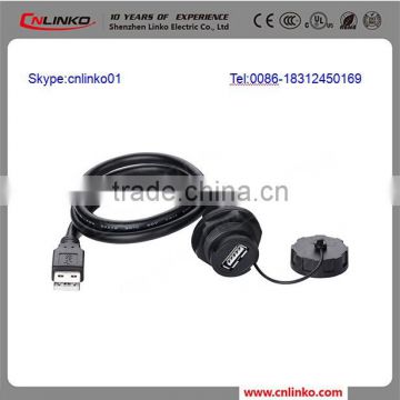 Made in china CNLINKO waterproof ip67 4pin A type connector USB2.0 JACK automotive USB connector