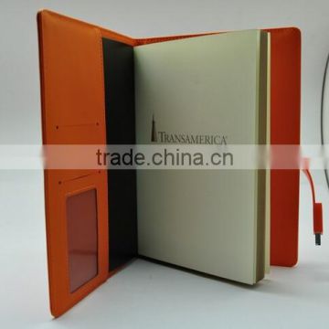 Diary with usb for promotional event embossing your logo on diary usb