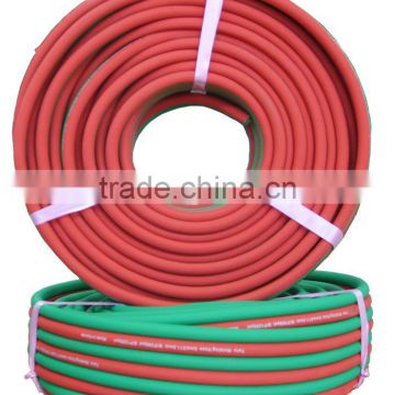 korea technology 8.5mm,10mm pvc and rubber Oxyen Acetylene twin hose,green and red twin welding hose for air