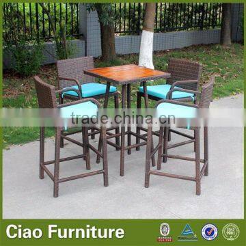 Cheap coffee shop furniture high bar table and chairs set