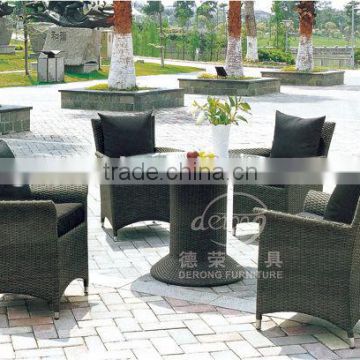 Patio Furniture,Pe rattan&aluminum dining set; Aluminum Outdoor Table And Chairs