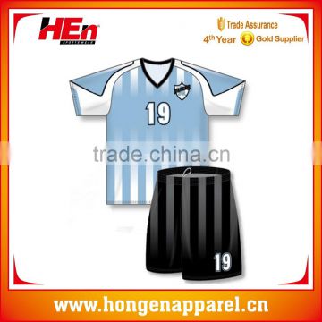 Hongen apparel Short sleeve custom team culb sublimated soccer jerseys