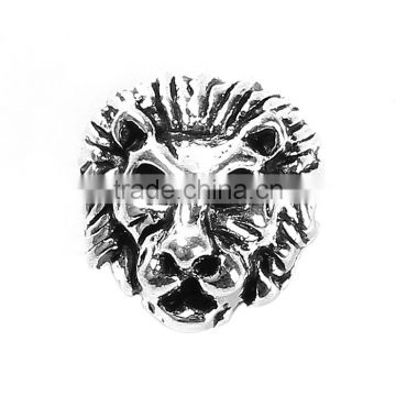 Alibaba Wholesale Zinc Based Alloy Lion Animal Antique Silver Spacer Beads