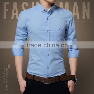 Good quality men long sleeve 100% cotton shirt