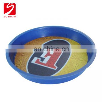 Personalized plastic round restaurant tray salver for dish in cheap price