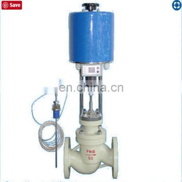 Electric temperature control valve for water/oil/gas