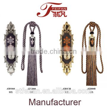 JCB104AB window accessories plastic tassel fringe metal curtain tiebacks