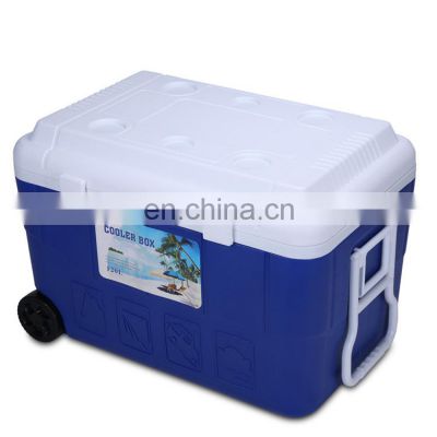 Hot-selling 120 liter large capacity portable cooler box plastic ice cooler with handle and wheels