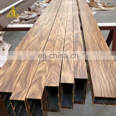 Wood  Grain Aluminum Profile, Powder Coating Wood Patten Building Aluminium Extrusion,Industrial Aluminium Extrusions
