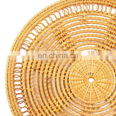 Rattan Placemat Suitable for cups, plates and wall decor basket wholesale Handwoven in Vietnam