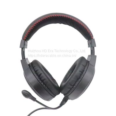PC Wired Gaming USB Stereo Headphone with Microphone Colorful Lighting Headset Hd811