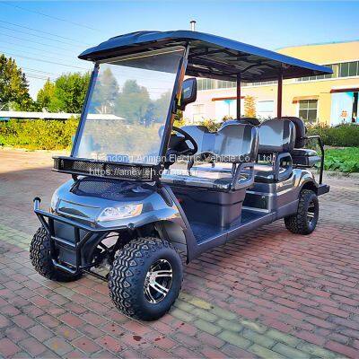 luxury electric golf cart 6 peopol，4+2 seat golf car