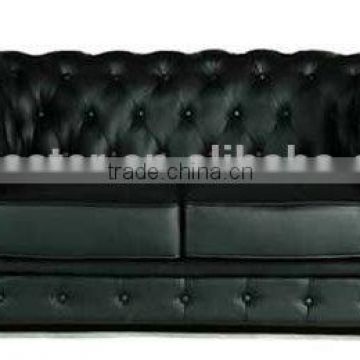 Replica high quality solid wood frame luxury genuine leather 2 seater Anonimo Chesterfield sofa, classic chesterfield sofa