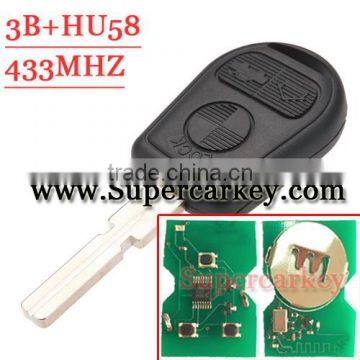 Best Quality old 3 button Remote Key HU58 Blade 433MHZ For Bw With pcf7935 Chip