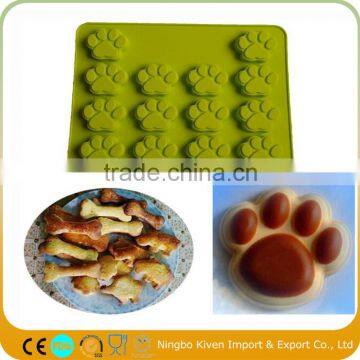 Silicone Puppy Dog Paw shape Biscuit cookies Molds