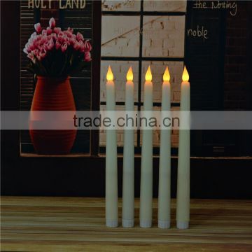wholesale white candle ivory color battery operated flameless cemetery white led taper candle                        
                                                Quality Choice