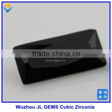 Synthetic Black Rectangle Shape CZ Gemstone with made in China