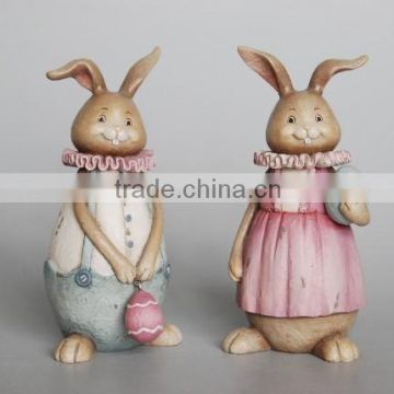 American country home accessories resin crafts antique ornaments resin lover rabbit