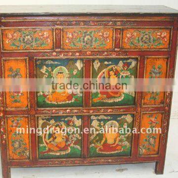 antique Tibetan reproduction furniture Painted Cabinet