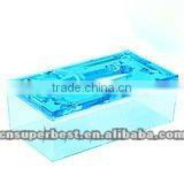 Clear crystal acrylic tissue box /napkin holder with elegant style