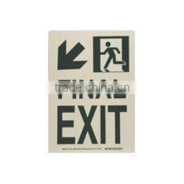 Glow-In-The Dark Aluminum Safety Guidance Sign