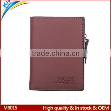 HIgh quality stylish men's wallets with coin sorter zip pockets Men gifts non-deformation non-fade