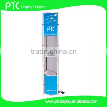 4 layer half round folding promotional spiral tower