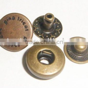Cheap 10mm snap buttons in four parts for garments