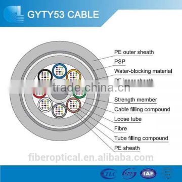 Waterproof fiber optic cable steel tape outdoor fiber optic cable GYTY53
