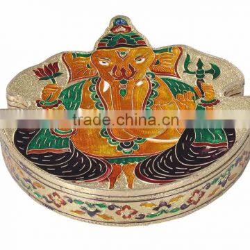 Ganesha (INDIAN GOD) shaped decorative handmade Meenakari Chocolate Box/ Dry Fruit Box