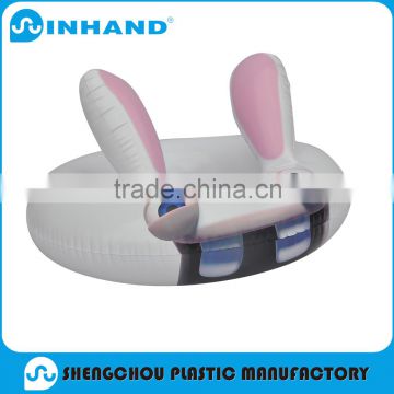 2016 Hot Sale Factory made Eco-friendly Lovely White Rabbit Swimming Baby Ring