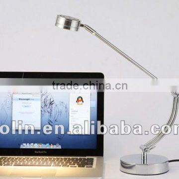 New design 3x1w Stainless steel led reading table lamp