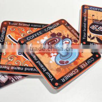 Wholesale sublimation heat printing square Polymer Coaster/customized Coaster