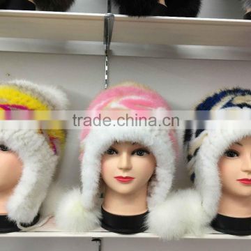 H2 wholesale colored mink fur winter hat