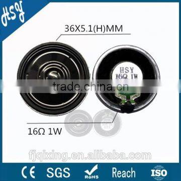 high quality 36mm 16ohm small thiin speakers