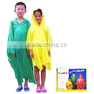 pvc 0.10mm children/kid's rain coat