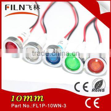 10mm 12v mini led indicator pilot siganl light lamp price low with 20cm wire FILN brand