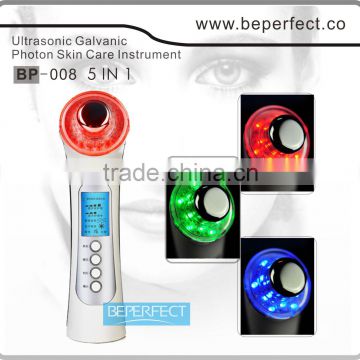 BP008B-3-in-1 Red Blue Light Therapy IPL Galvanic Microcurrent Facial Massager Beauty Machine