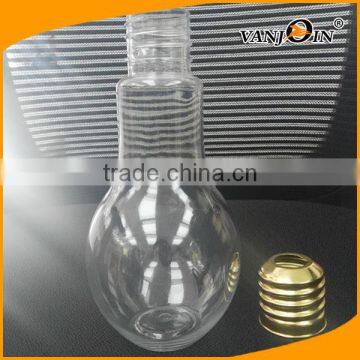 BPA free Wide mouth plastic light bulb bottles 700ml for bubble tea/boba tea