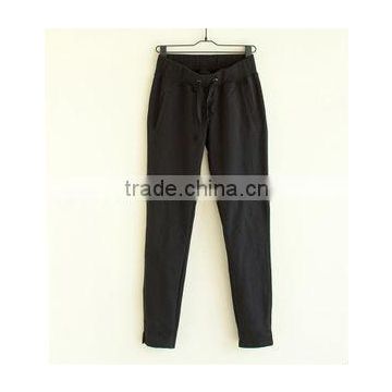 soft with elasticity casual sport women black long pants