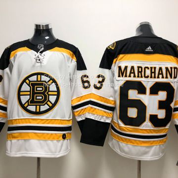 Boston Bruins #63 Marchand White Jersey