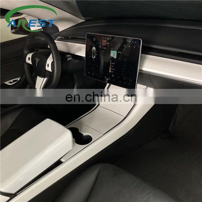 ABS white color side cover center control strip For Tesla model 3 Protection Side Edge