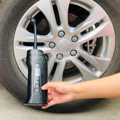 High flow 2 cylinder LCD digital portable rechargeable wireless electric SUV car tire air compressor mini air pump inflator