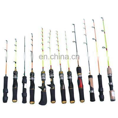 Wholesale Factory supply cheap fishing tackle solid fiberglass spinning rod oem ice short   fishing rod