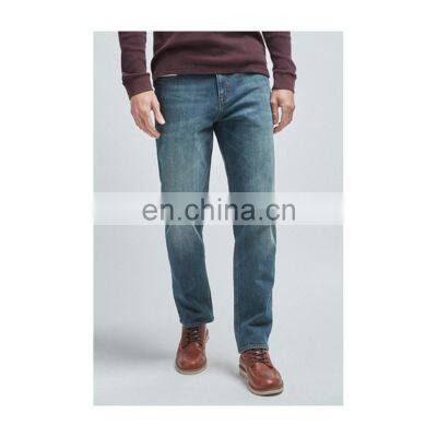 New arrival wholesale custom men's jeans pants zipper stylish fashion straight jeans